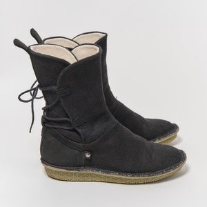 Po-Zu Rey Star Wars Boots Sz 38 US 7 Black Linen